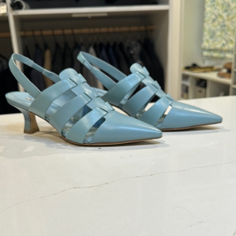 Chic Blue Slingback Heels by PINKO